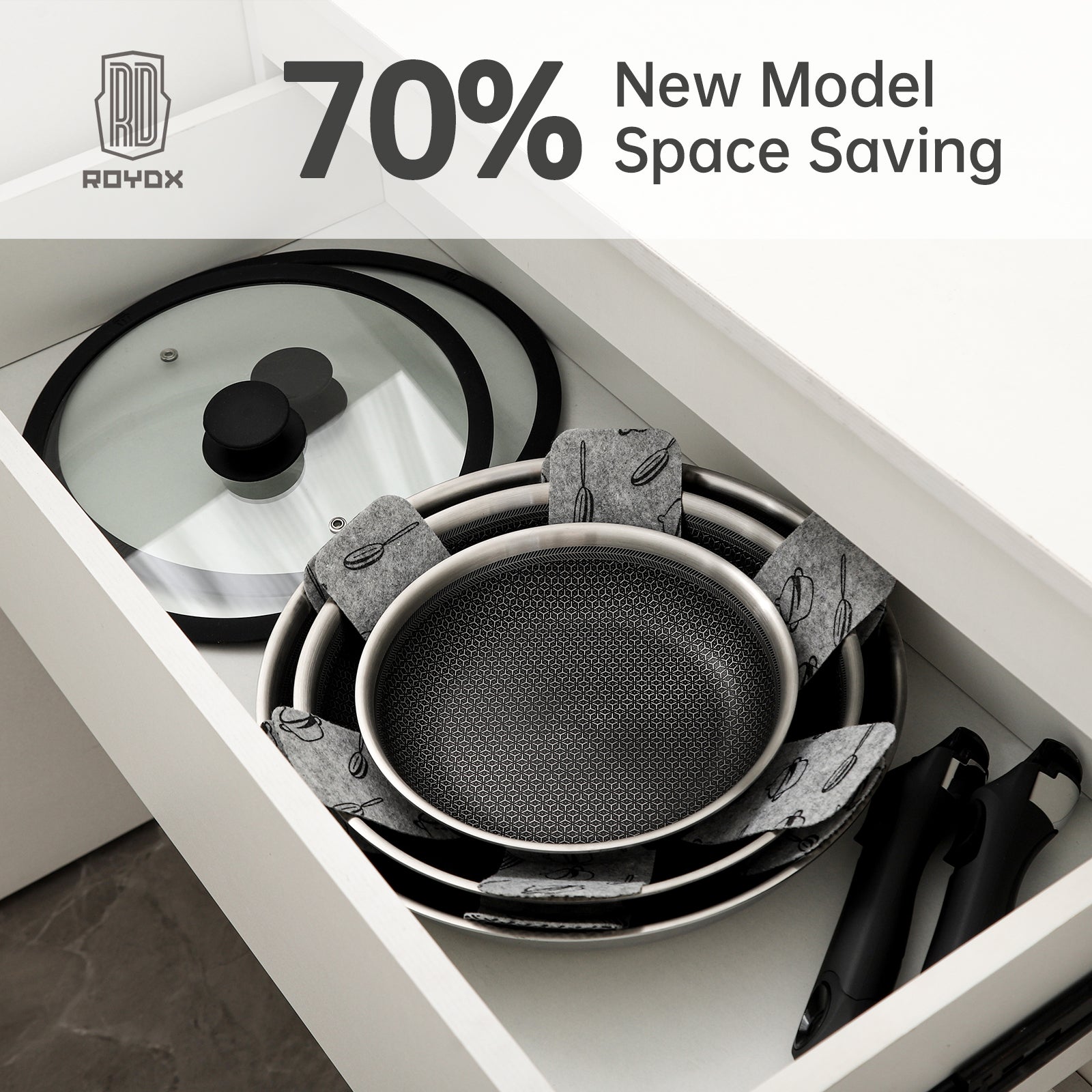 Hybrid fry pan set