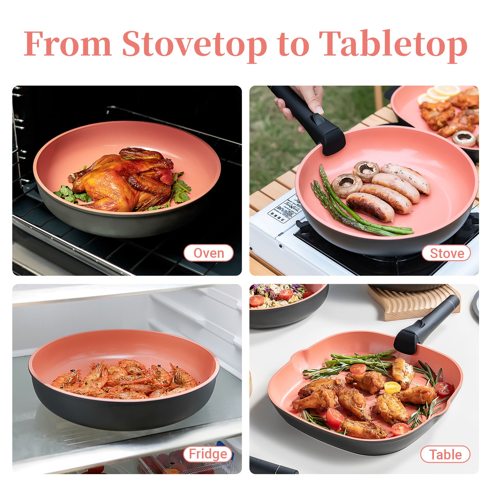 ROYDX Titanium Ceramic Coated Pots and Pans Set