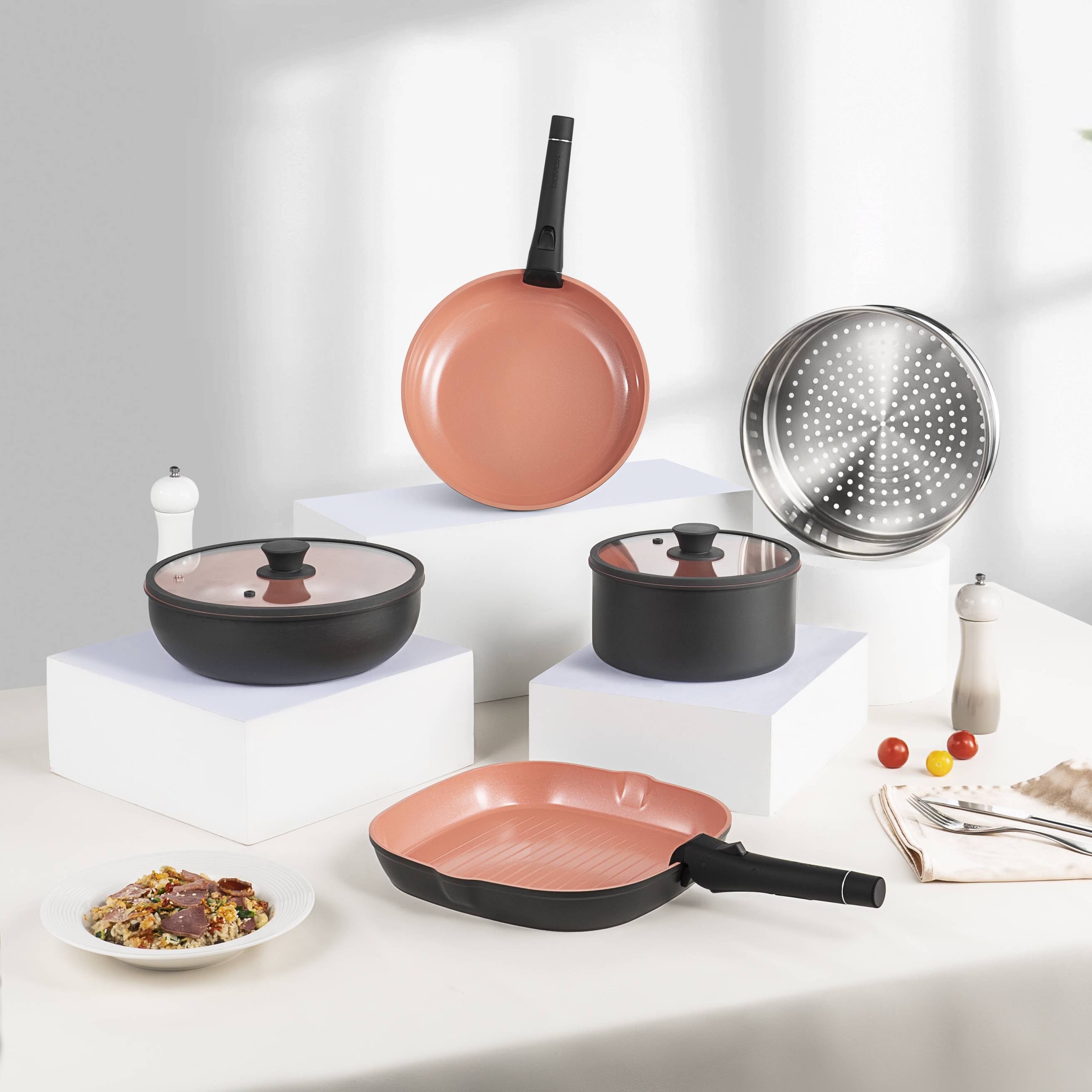 ROYDX Titanium Ceramic Coated Pots and Pans Set