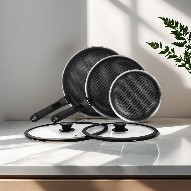 Hybrid fry pan set