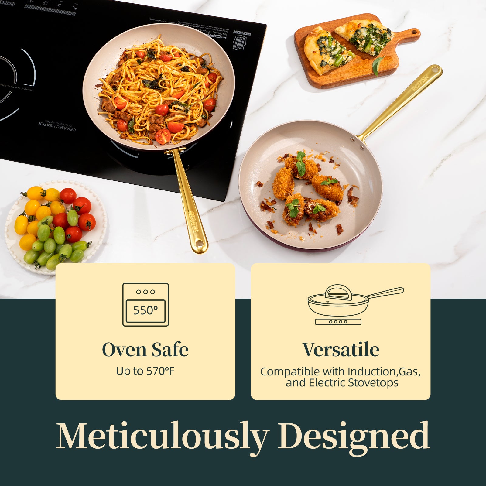 Roydx Palette Series Nonstick Fry Pan Set