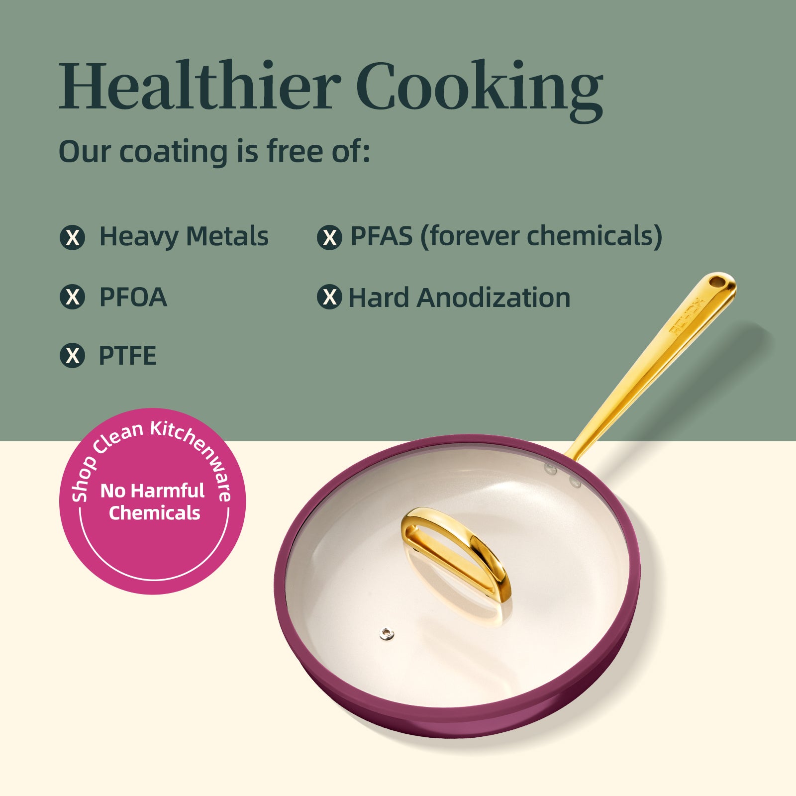 Roydx Palette Series Nonstick Fry Pan Set